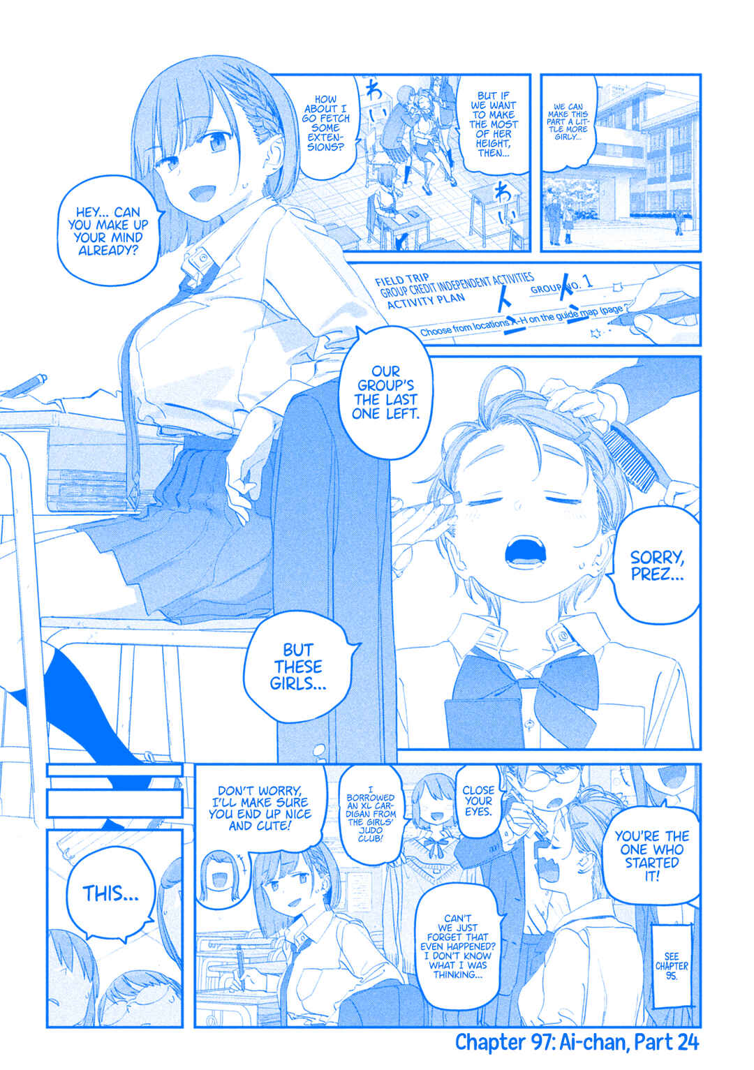 Page 2 Chapter 97 Getsuyoubi no Tawawa (Blue) (Fan Colored)