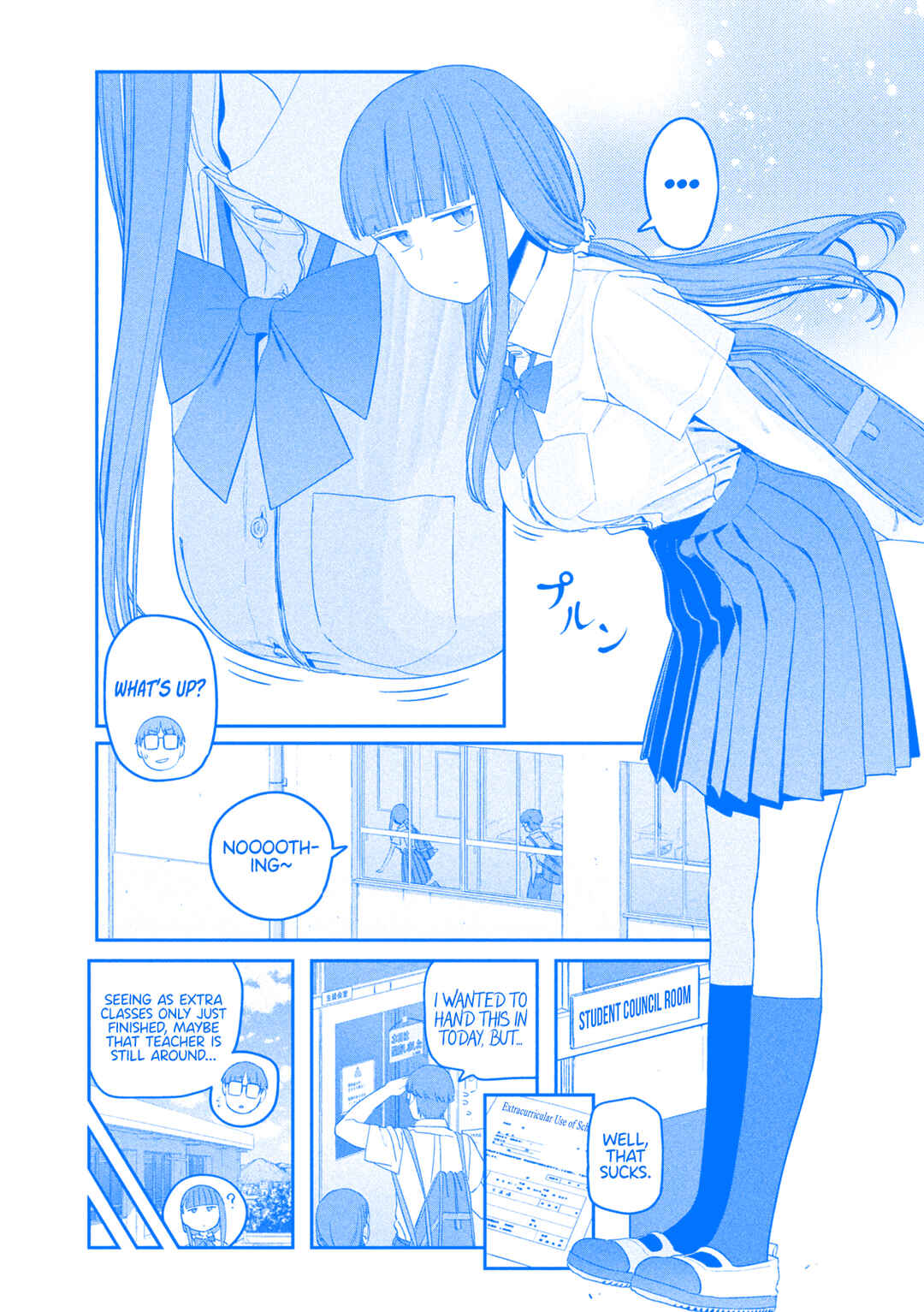 Page 4 Chapter 57 Getsuyoubi no Tawawa (Blue) (Fan Colored)