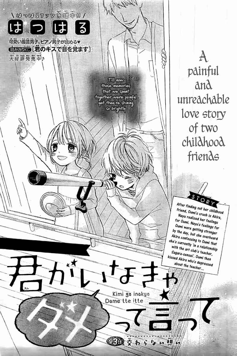Page 3 Chapter 3 Kimi ga Inakya Dame tte Itte