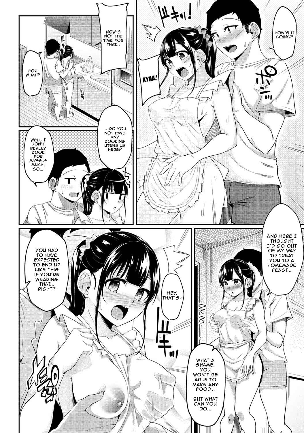 Page 3 Chapter 8 Asa Okitara Imouto ga Hadaka Apron Sugata datta node Hamete Mita