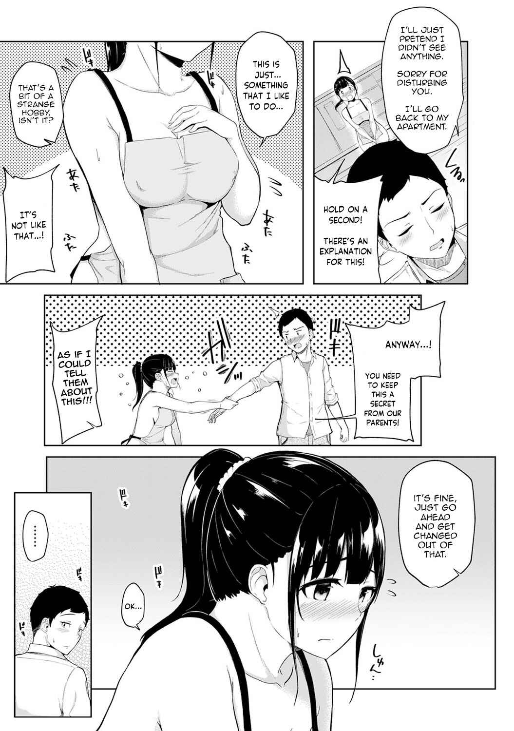 Page 4 Chapter 1 Asa Okitara Imouto ga Hadaka Apron Sugata datta node Hamete Mita