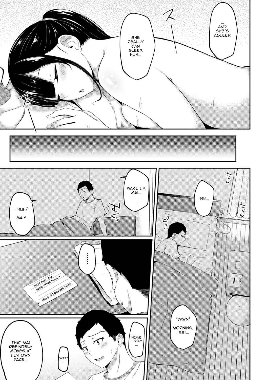 Page 22 Chapter 4 Asa Okitara Imouto ga Hadaka Apron Sugata datta node Hamete Mita
