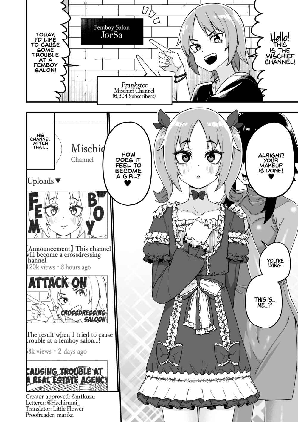 Page 1 Chapter Unknown_0780 The Prankster Who Went To A Femboy Salon