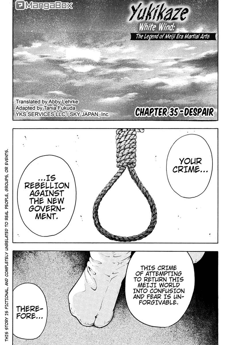 Page 1 Chapter 35 Yukikaze White Wind: The Legend of Meiji Era Martial Arts