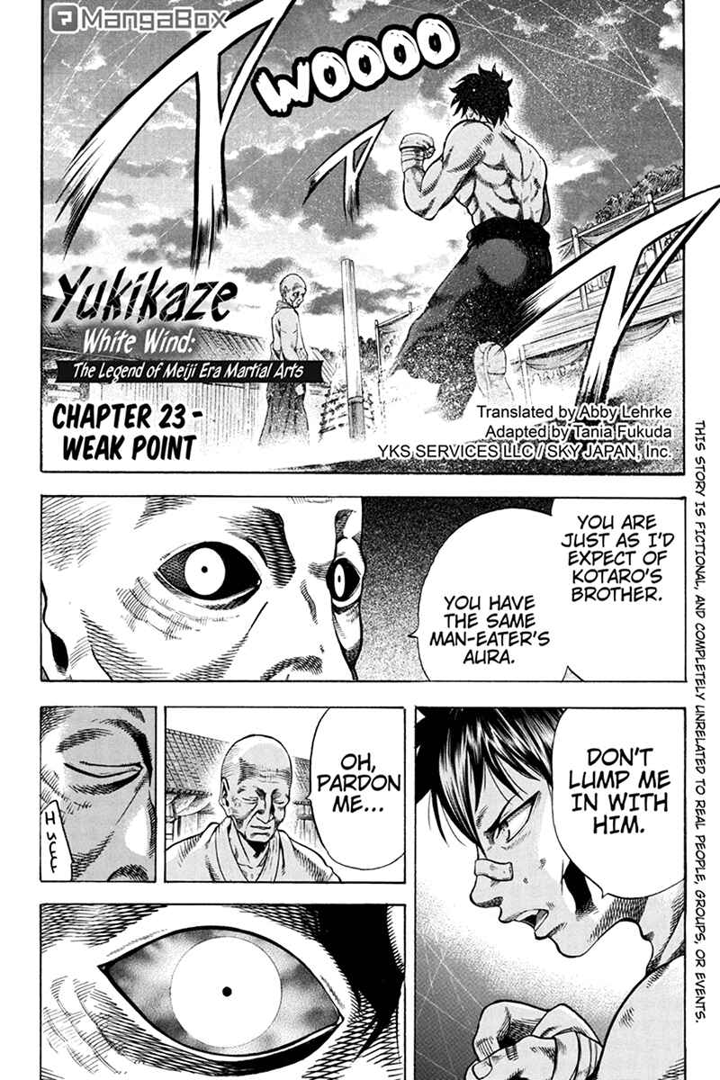 Page 1 Chapter 23 Yukikaze White Wind: The Legend of Meiji Era Martial Arts