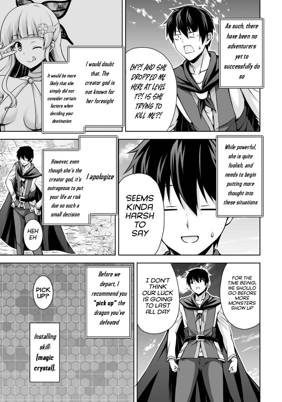 Page 16 Chapter 3 Kami no Techigai de Shindara Zumi de Isekai ni Hourikomare Mashita