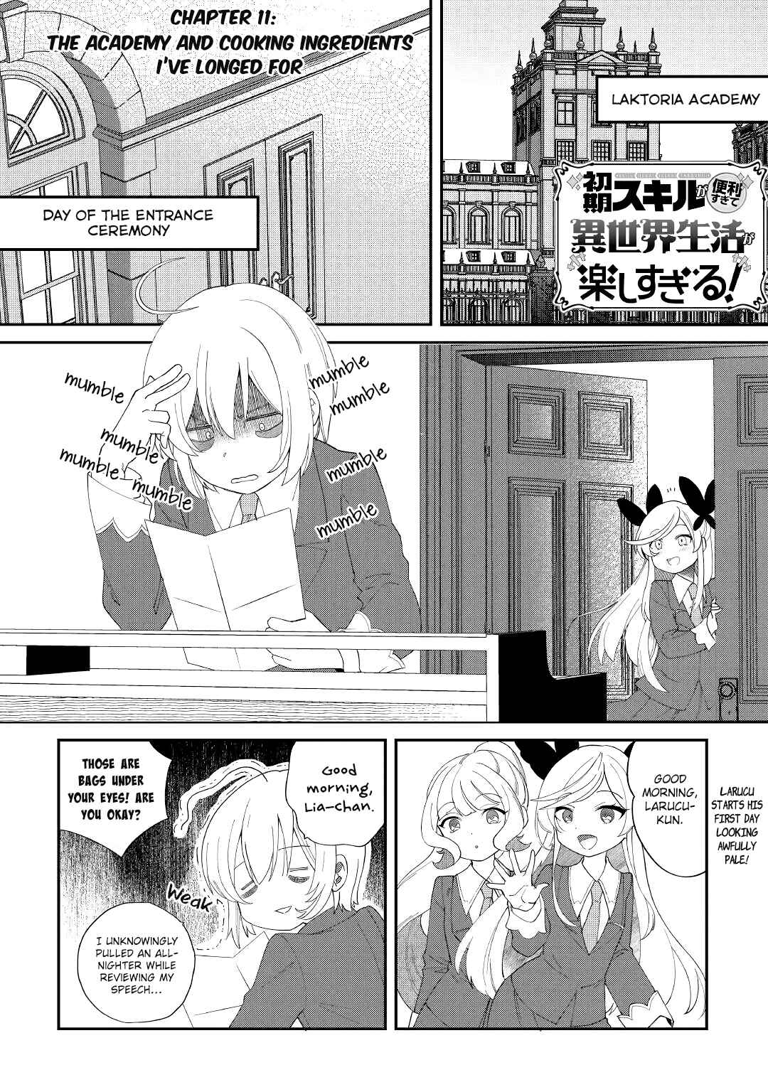 Page 1 Chapter 11 Shoki Skill ga Benri Sugite Isekai Seikatsu ga Tanoshisugiru!