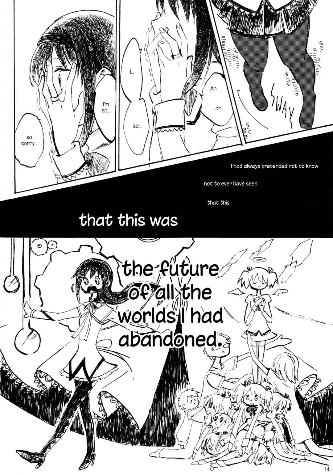 Page 14 Chapter Unknown_d383 Mahou Shoujo Madoka★Magica - Akemi Homura ga Tenkou Shitara Kaname Madoka ga Shindeita Hanashi (Doujinshi)