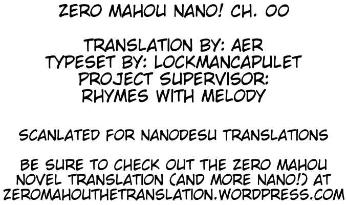 Page 1 Chapter 0 Zero kara Hajimeru Mahou no Sho Nano!