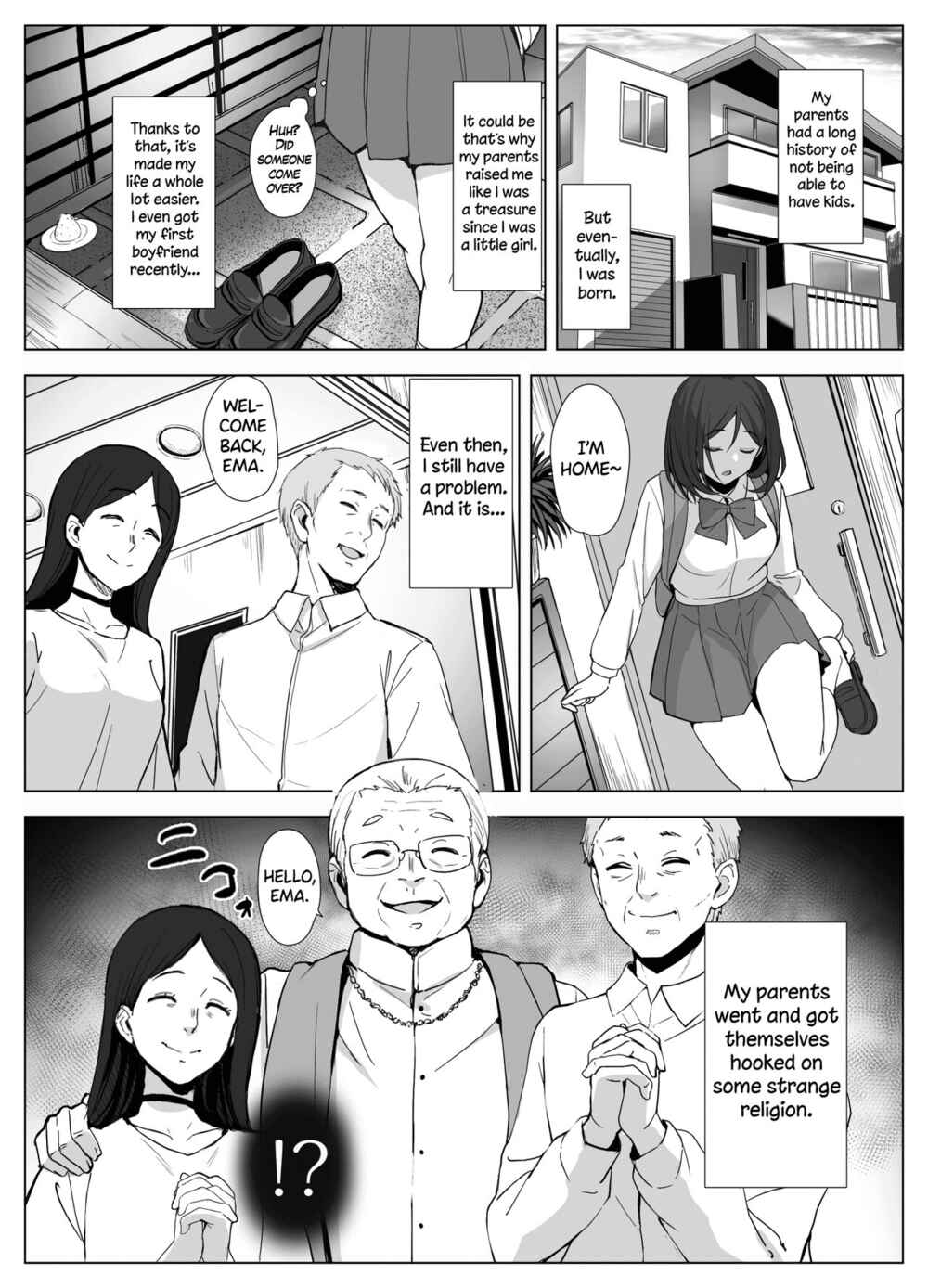 Page 4 Chapter 1 Kyouso-sama no Seinaru Oshie ~Karuto Kyoudan no Haramase Gishiki~