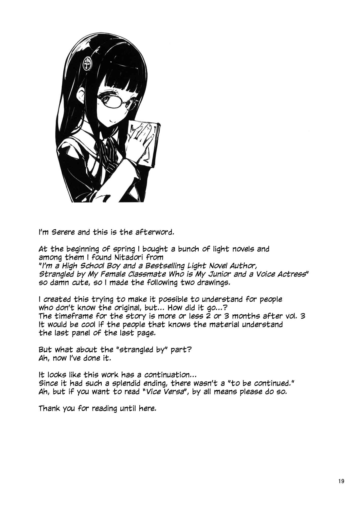 Page 18 Chapter Unknown_48f5 Danshi Koukousei de Urekko Light Novel Sakka o Shiteiru keredo, Toshishita no Classmate de Seiyuu no Onnanoko ni Kubi o Shimerareteiru - Pony (Doujinshi)