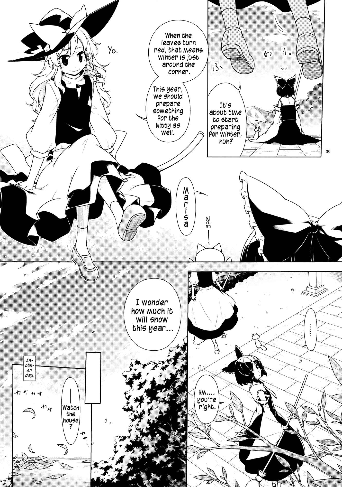 Page 34 Chapter 1 Touhou - Jinja Seikatsu + Neko (Doujinshi)