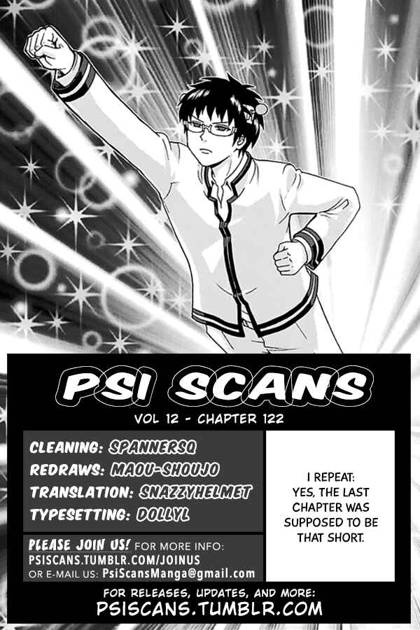 Page 1 Chapter 122 The Disastrous Life of Saiki K.