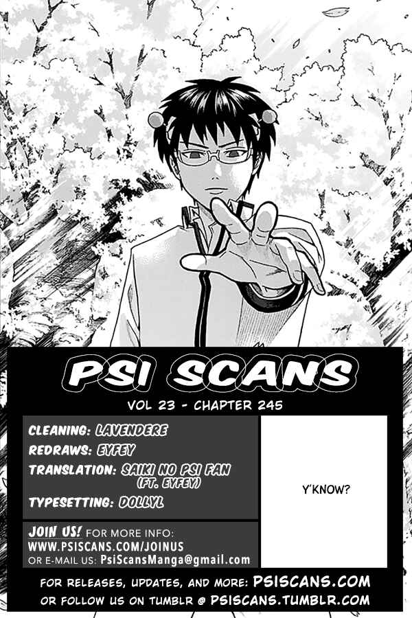 Page 1 Chapter 245 The Disastrous Life of Saiki K.