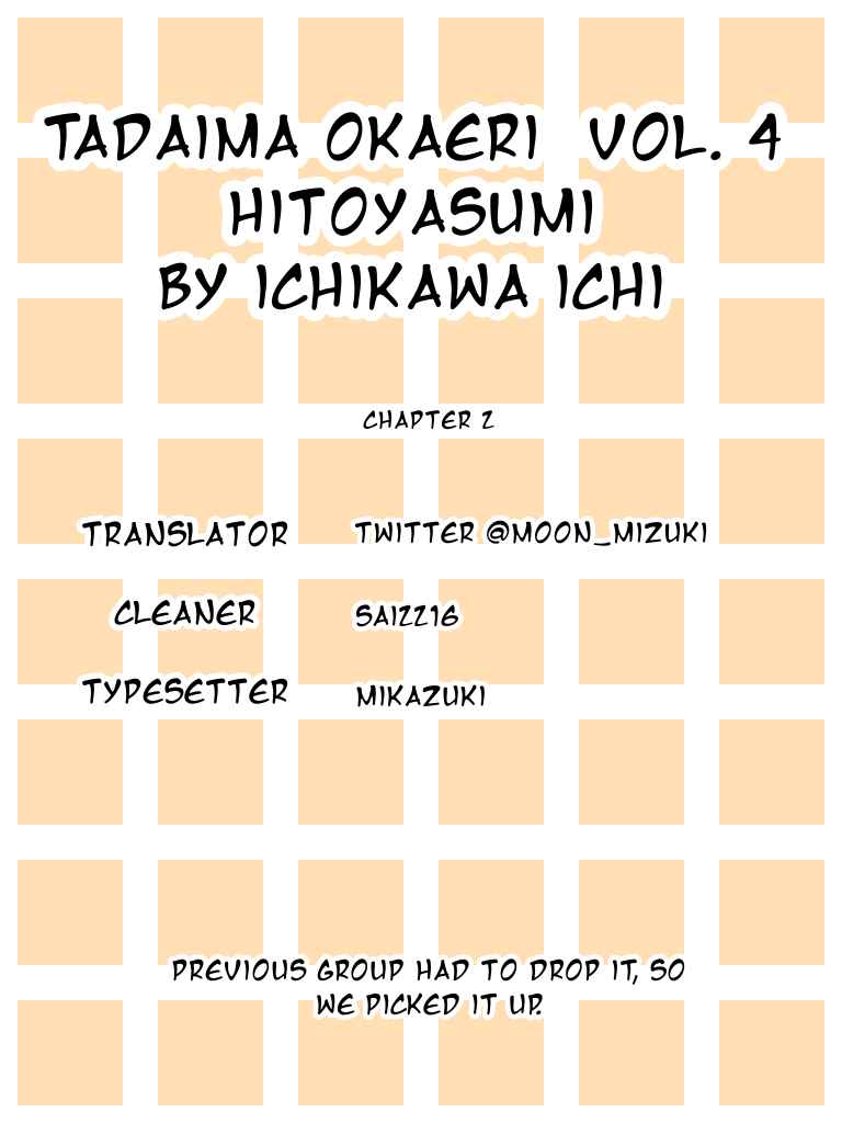 Page 1 Chapter 2 Im Home, Welcome Back