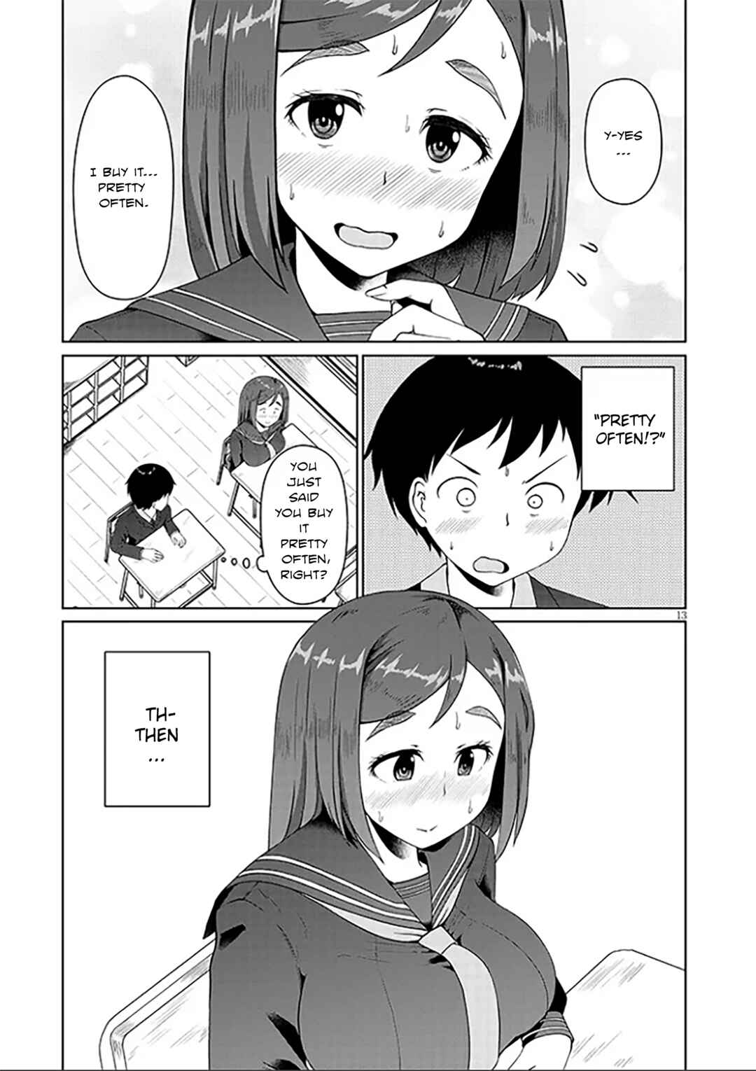 Page 13 Chapter 2 Jimiko na Mitsuba-san ga Boku wo Yuuwaku Suru