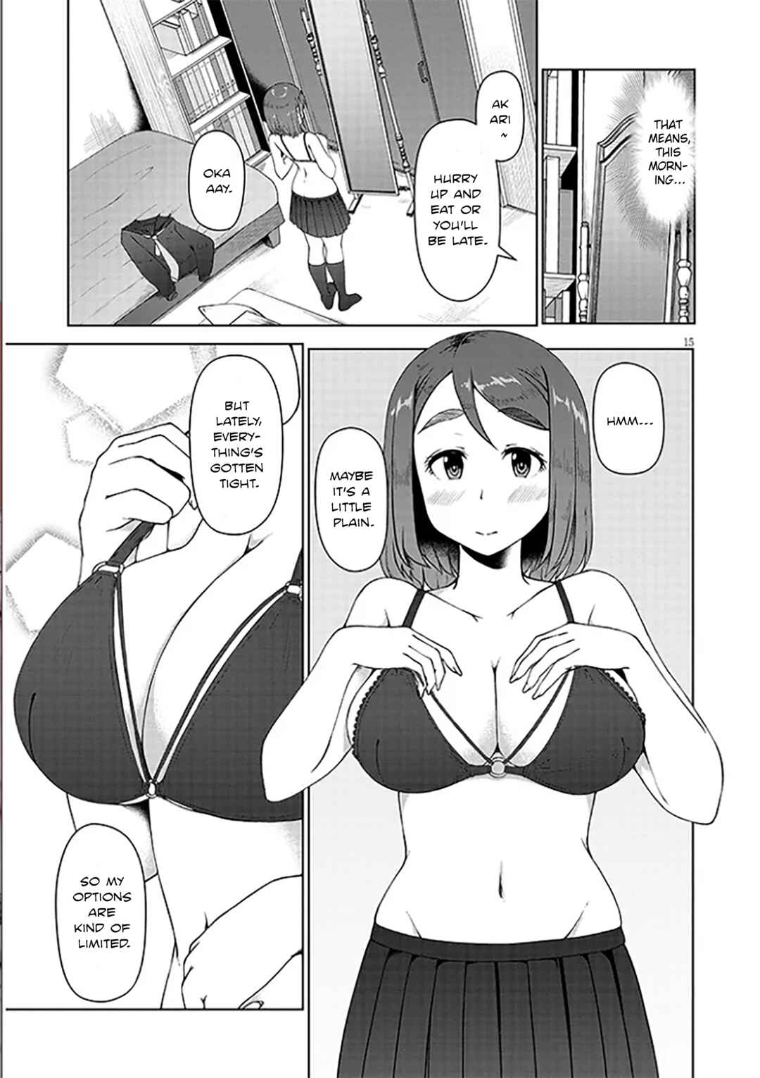 Page 15 Chapter 2 Jimiko na Mitsuba-san ga Boku wo Yuuwaku Suru