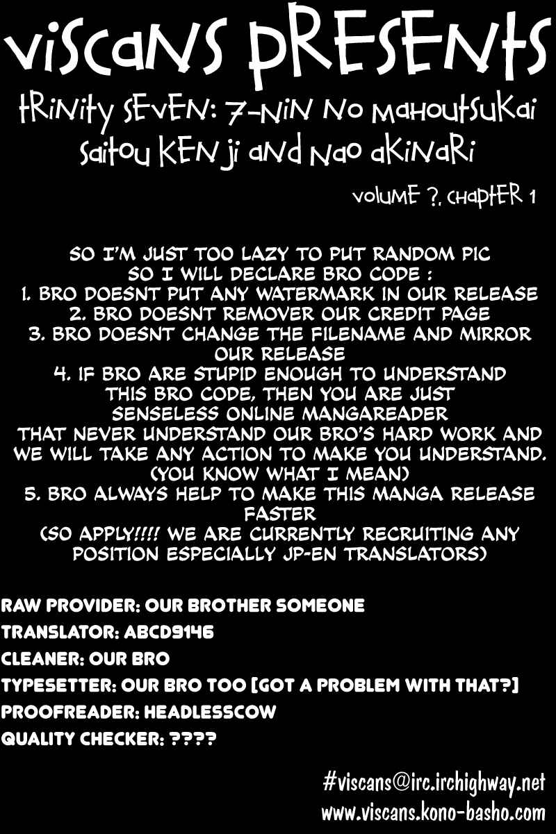 Page 1 Chapter 0 Trinity Seven