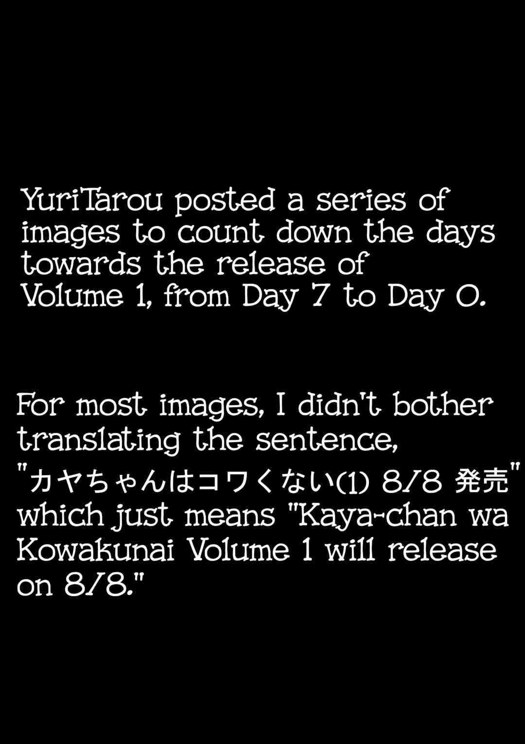 Page 1 Chapter 1.1 Kaya-chan Isn’t Scary - Twitter Extras