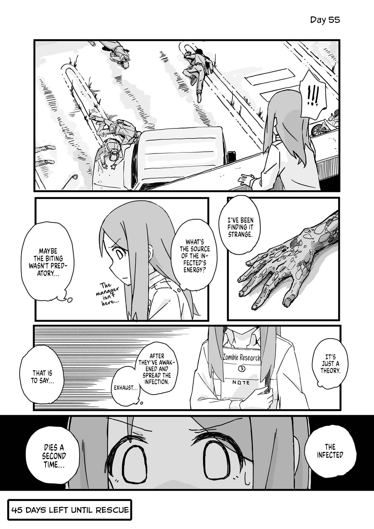 Page 1 Chapter 55 Convenience Store of the Dead ~The Convenience Store Clerk Will Get Rescued in 100 Days~