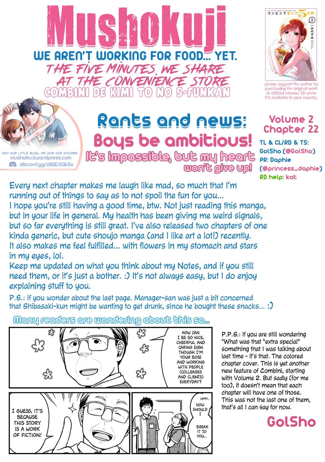 Page 14 Chapter 22 Combini de Kimi to no 5-funkan.