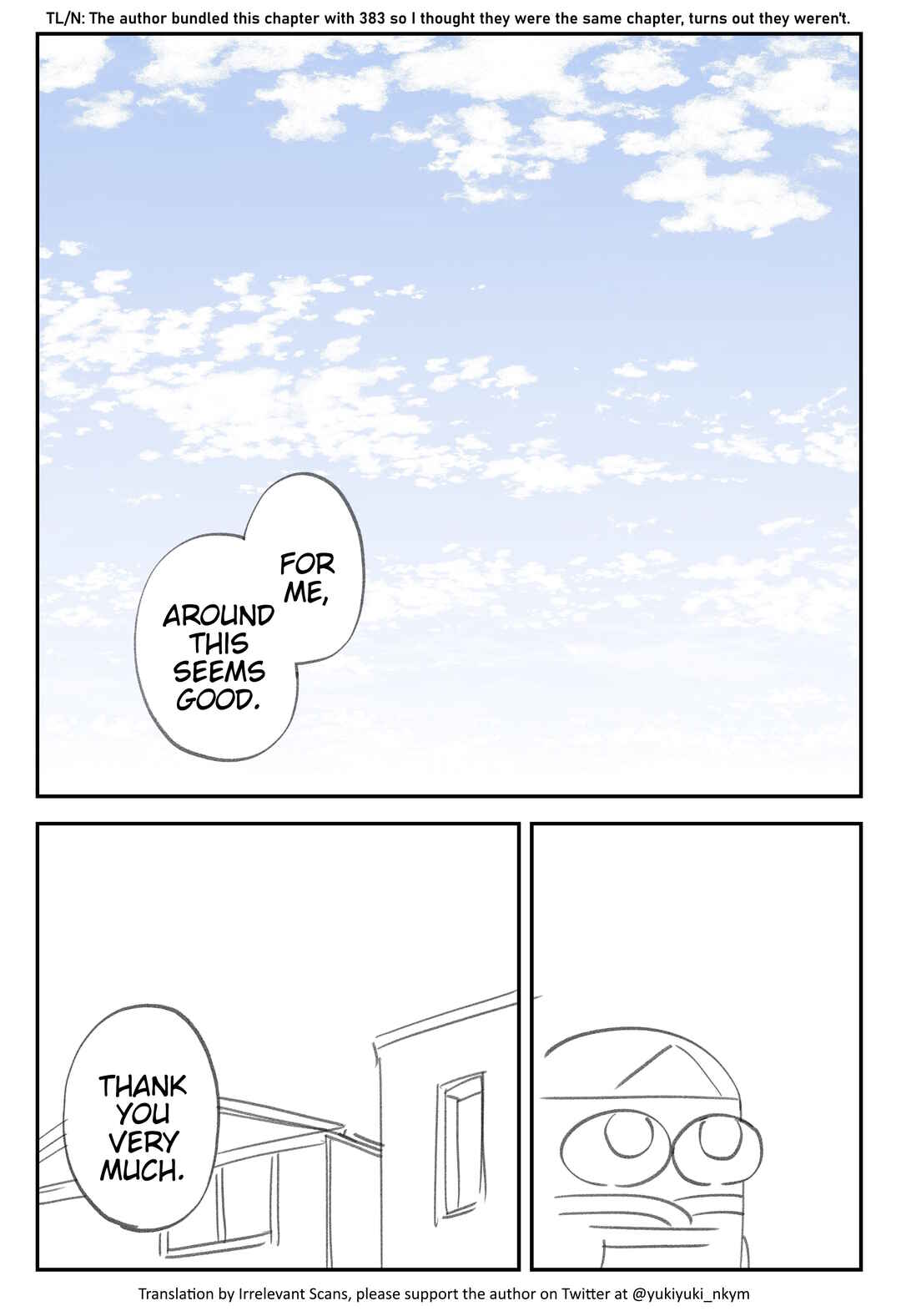 Page 1 Chapter 384 Yuurei to Tsukareta Kaishain