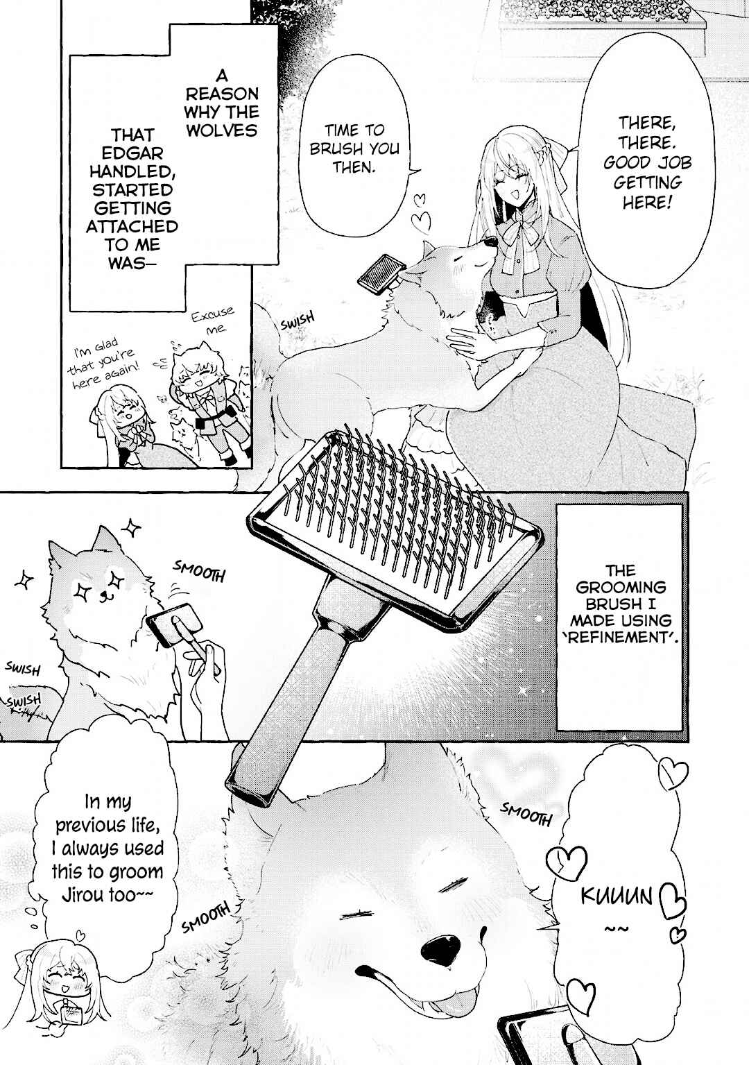 Page 1 Chapter 4 Tensei-saki de Suterareta Node, Mofumofu-tachi to Oryouri Shimasu ~Okazari Ouhi wa My Pace ni Saikyou Desu~
