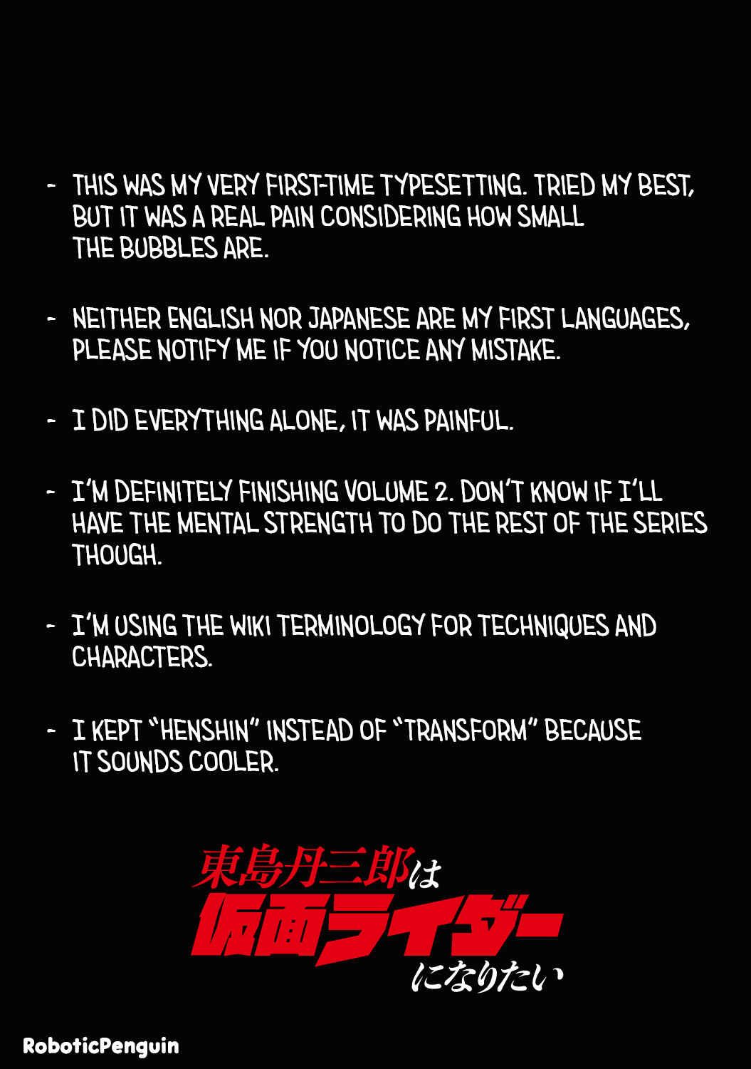 Page 47 Chapter 5 Tanzaburo Tojima Wants To Be Kamen Rider