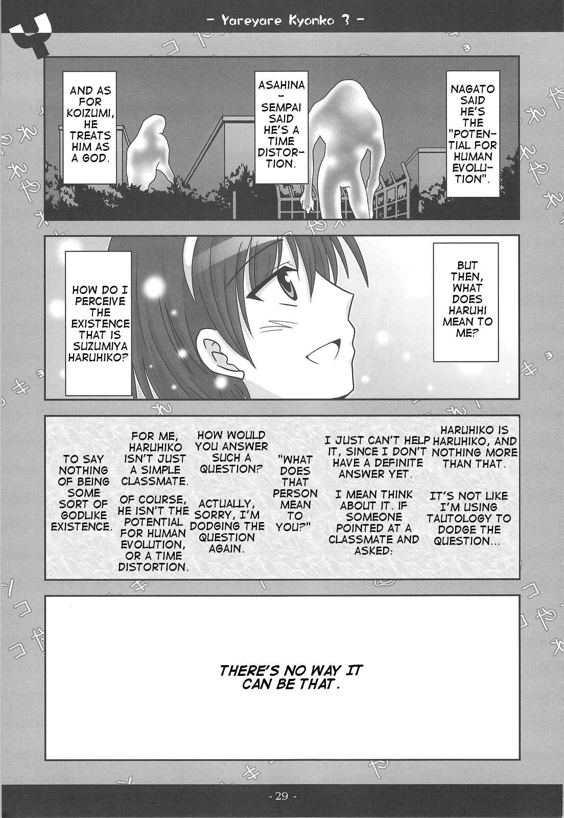 Page 28 Chapter 3 Suzumiya Haruhi no Yuuutsu - Yareyare Kyonko (Doujinshi)