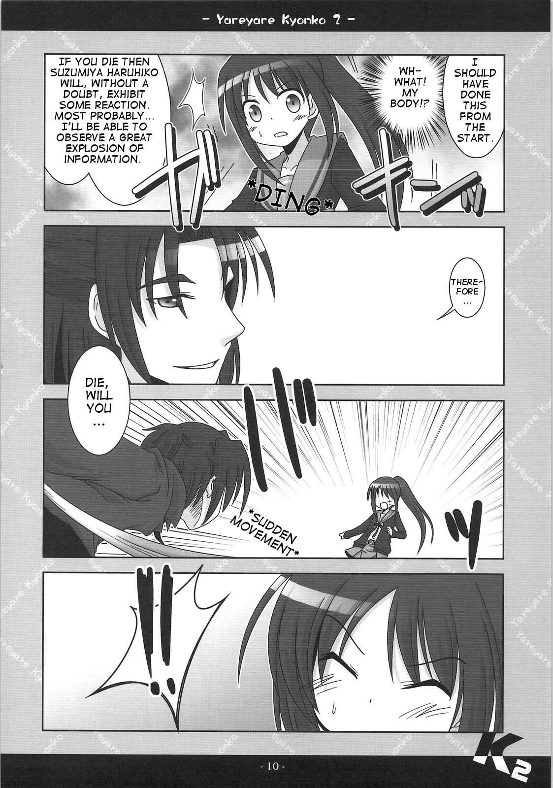 Page 9 Chapter 2 Suzumiya Haruhi no Yuuutsu - Yareyare Kyonko (Doujinshi)