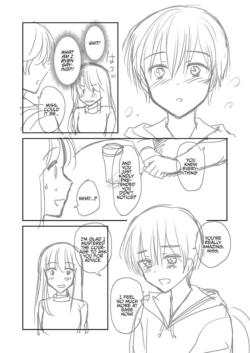 Page 9 Chapter 1 The Charismatic Cat Café Manager (who dresses as a guy) and the Frequent Customer (who dresses as a) Lady