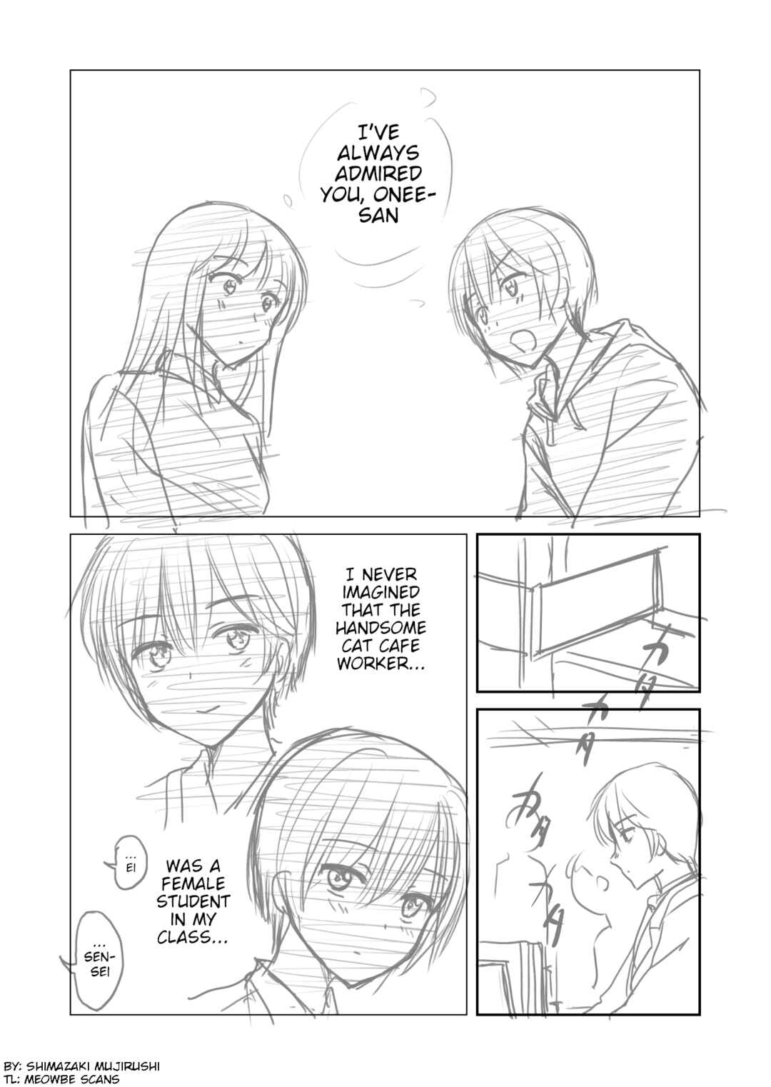 Page 1 Chapter 2 The Charismatic Cat Café Manager (who dresses as a guy) and the Frequent Customer (who dresses as a) Lady