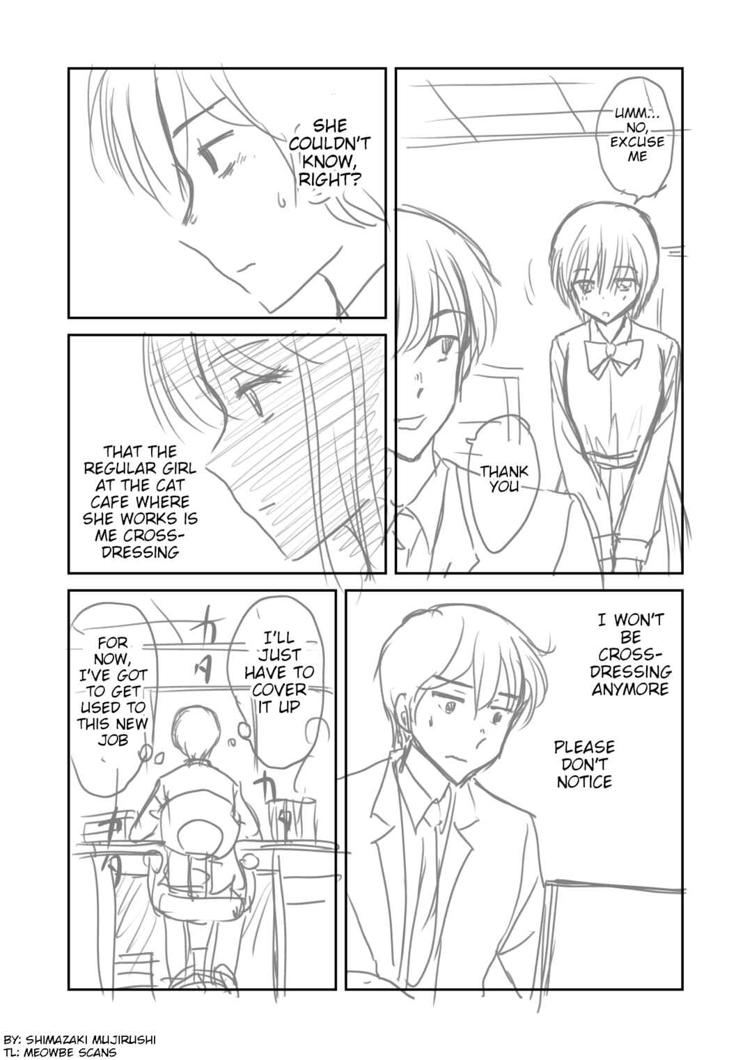 Page 4 Chapter 2 The Charismatic Cat Café Manager (who dresses as a guy) and the Frequent Customer (who dresses as a) Lady