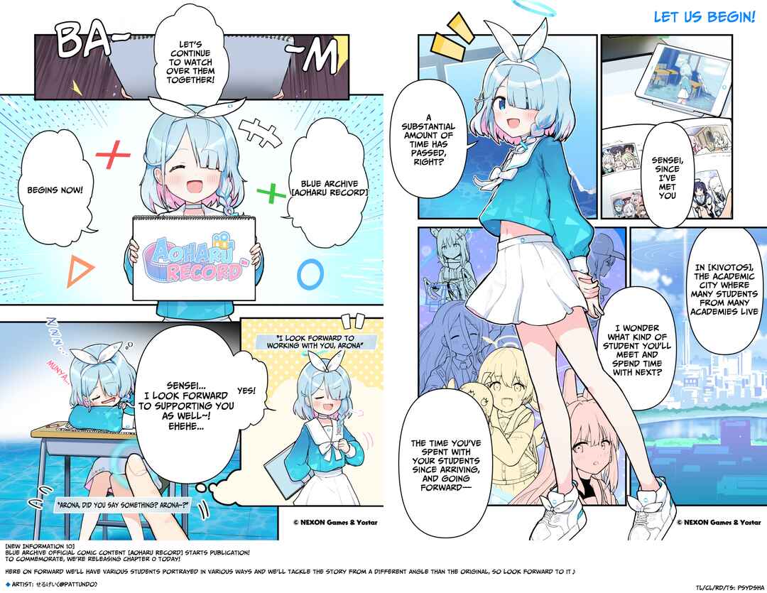 Page 1 Chapter 0 Blue Archive - Aoharu Record