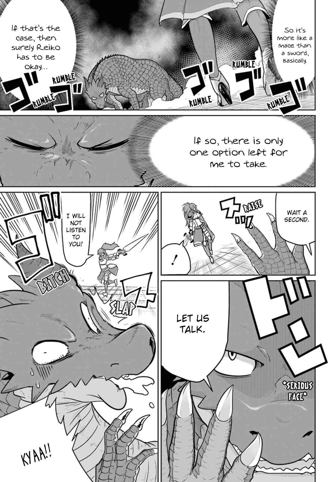 Page 22 Chapter 4 Yowai 5000-nen no Soushoku Dragon, Iware naki Jaryuu Nintei: Yada Kono Ikenie, Hito no Hanashi wo Kiite Kurenai