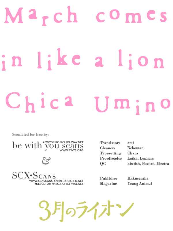 Page 1 Chapter 10 March Comes in Like a Lion