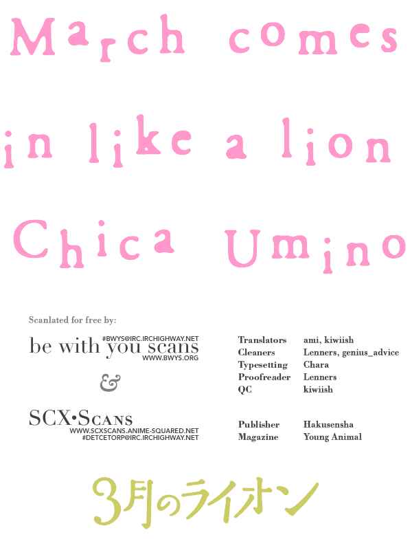 Page 1 Chapter 8 March Comes in Like a Lion
