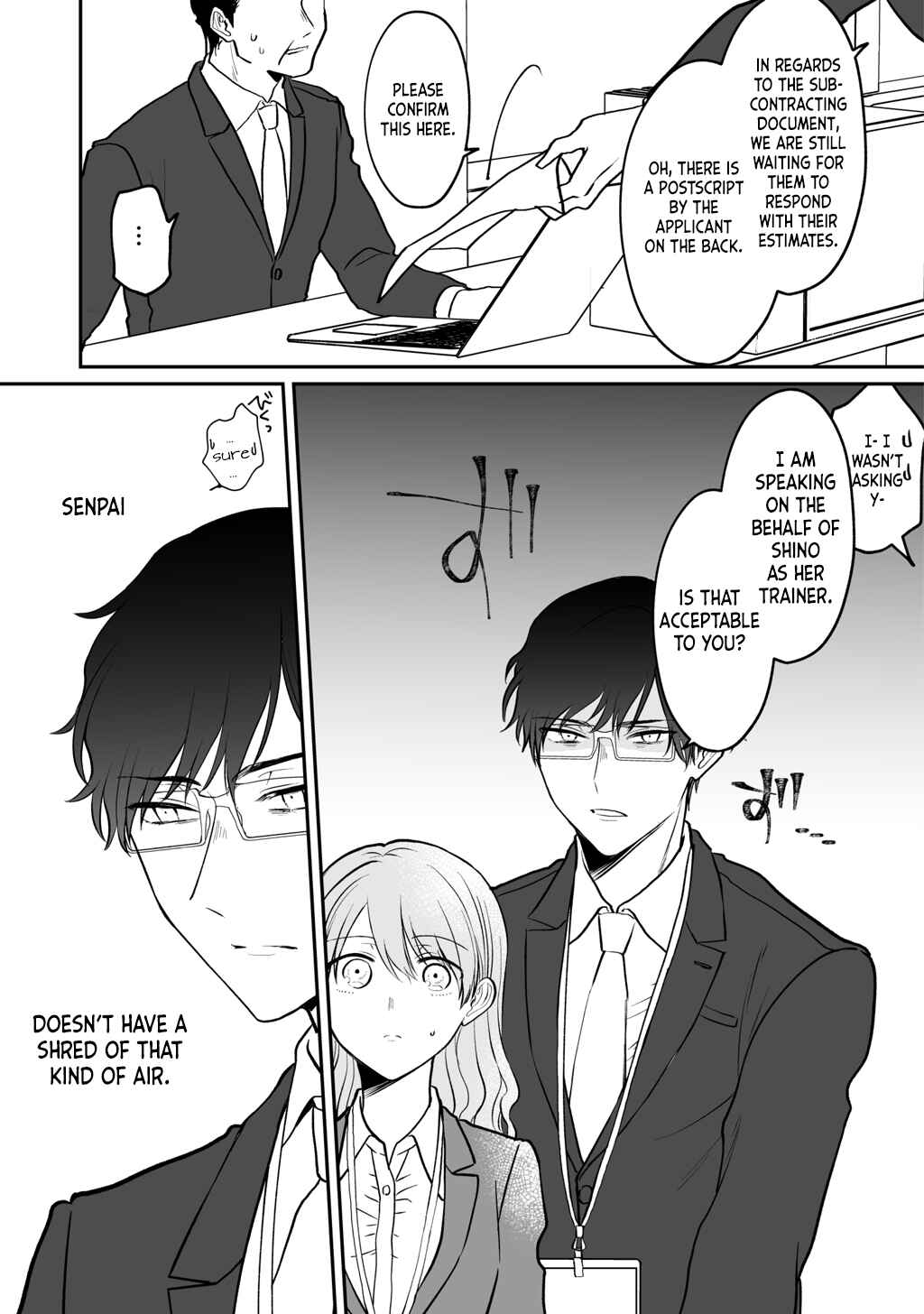 Page 4 Chapter 3 Kuuki ga Yomeru Shinnyuu Shain to Buaisou na Senpai (Web Comic)
