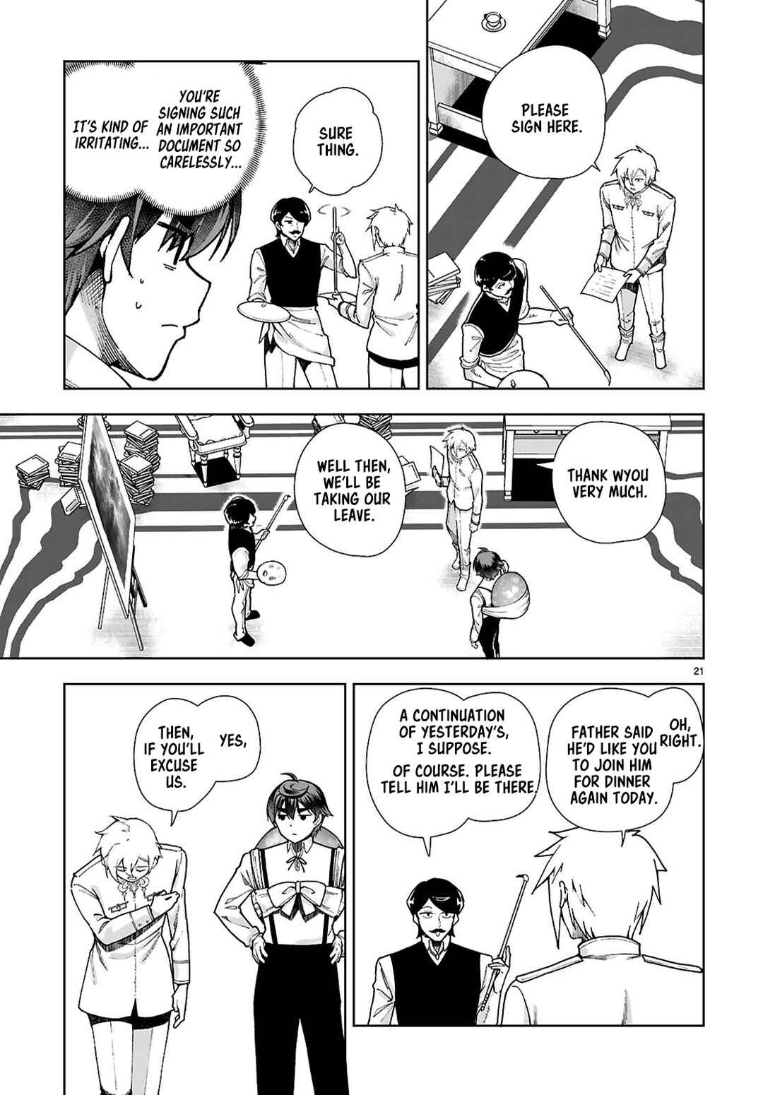 Page 21 Chapter 93 Botsuraku Yotei Nanode, Kajishokunin wo Mezasu