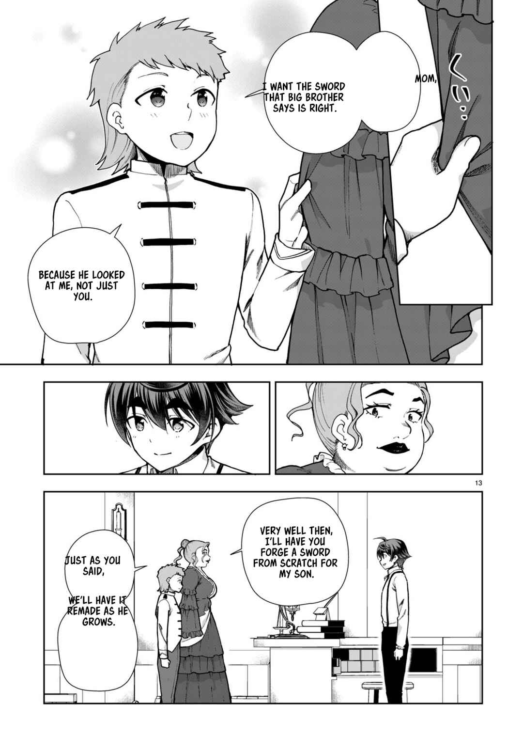 Page 13 Chapter 81 Botsuraku Yotei Nanode, Kajishokunin wo Mezasu