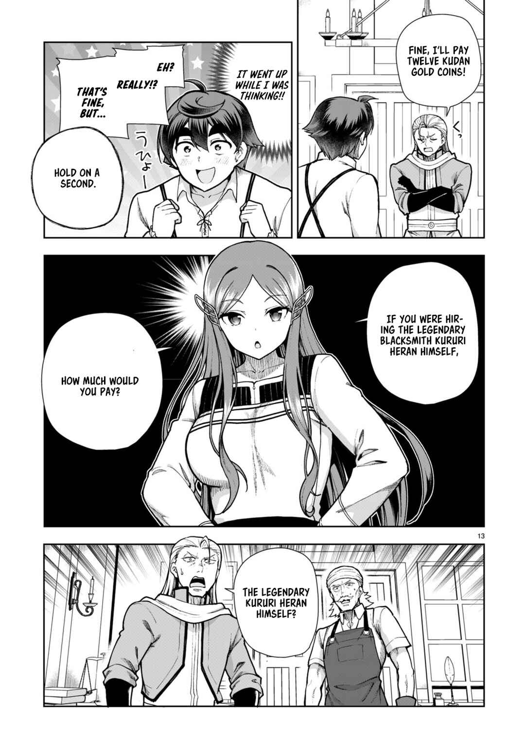 Page 13 Chapter 80 Botsuraku Yotei Nanode, Kajishokunin wo Mezasu