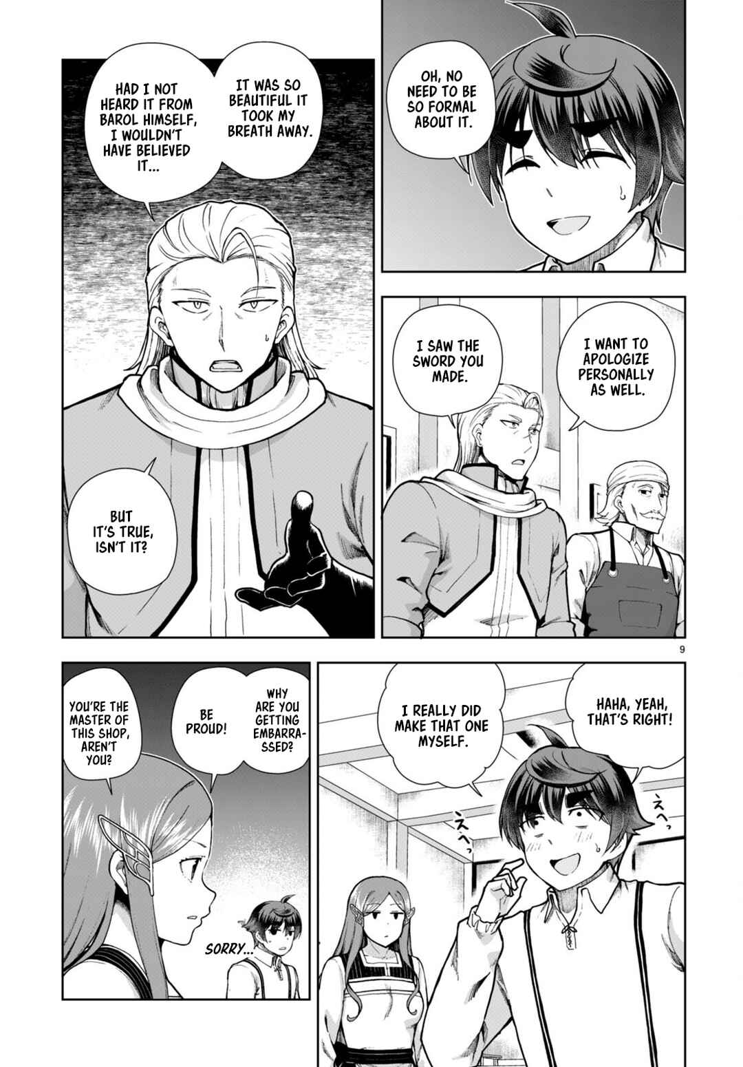 Page 9 Chapter 80 Botsuraku Yotei Nanode, Kajishokunin wo Mezasu