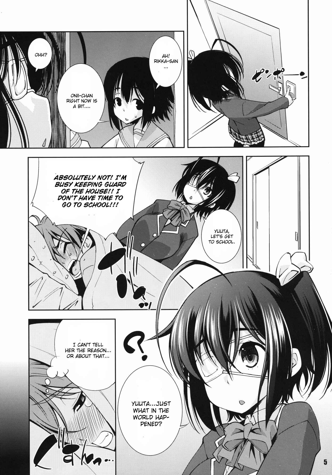 Page 5 Chapter Unknown_5686 Chuunibyou demo Koi ga Shitai! - Jitaku Keibi demo Shojo to Shitai (Doujinshi)