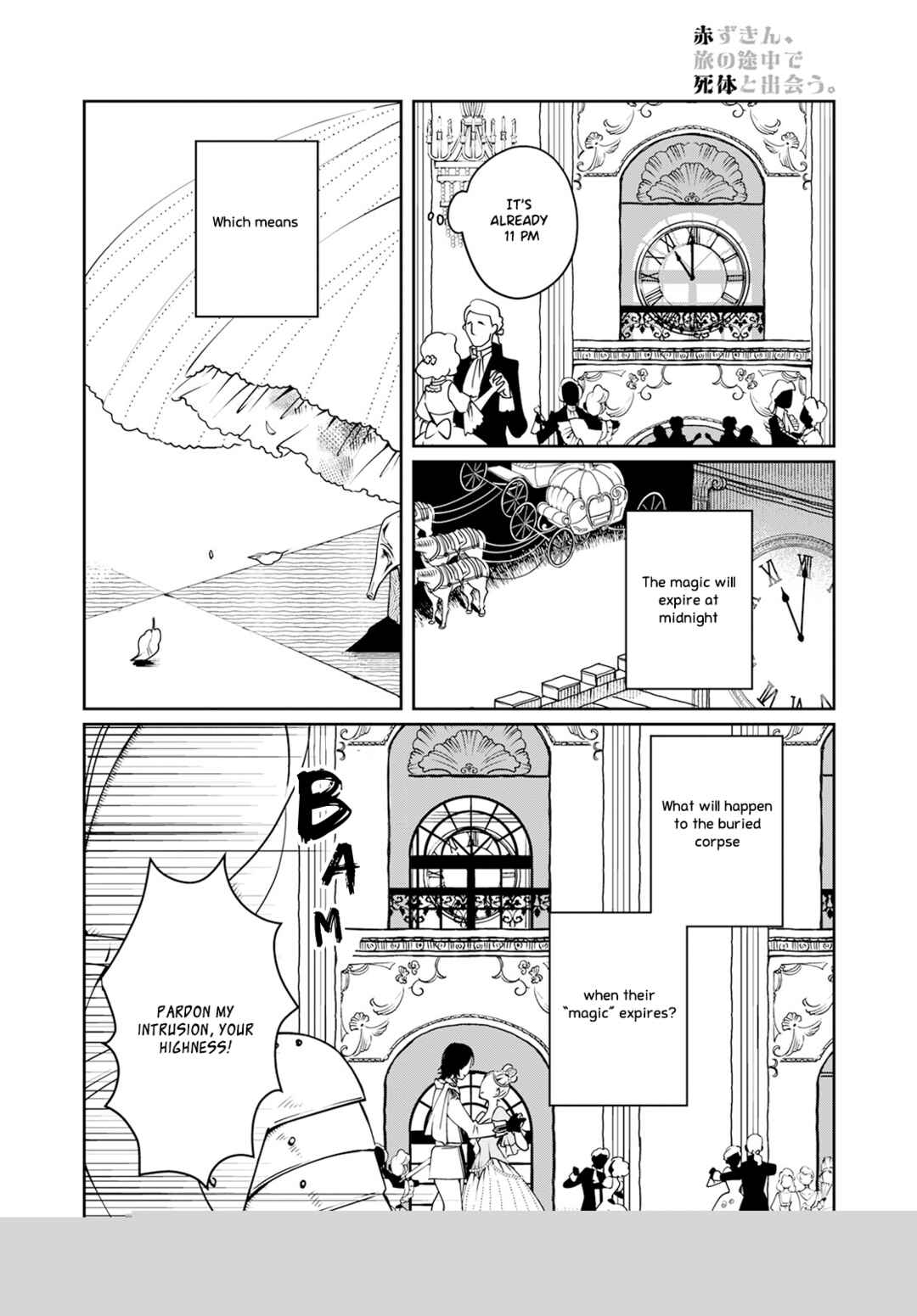 Page 13 Chapter 2 Akazukin, Tabi no Tochuu de Shitai to Deau.