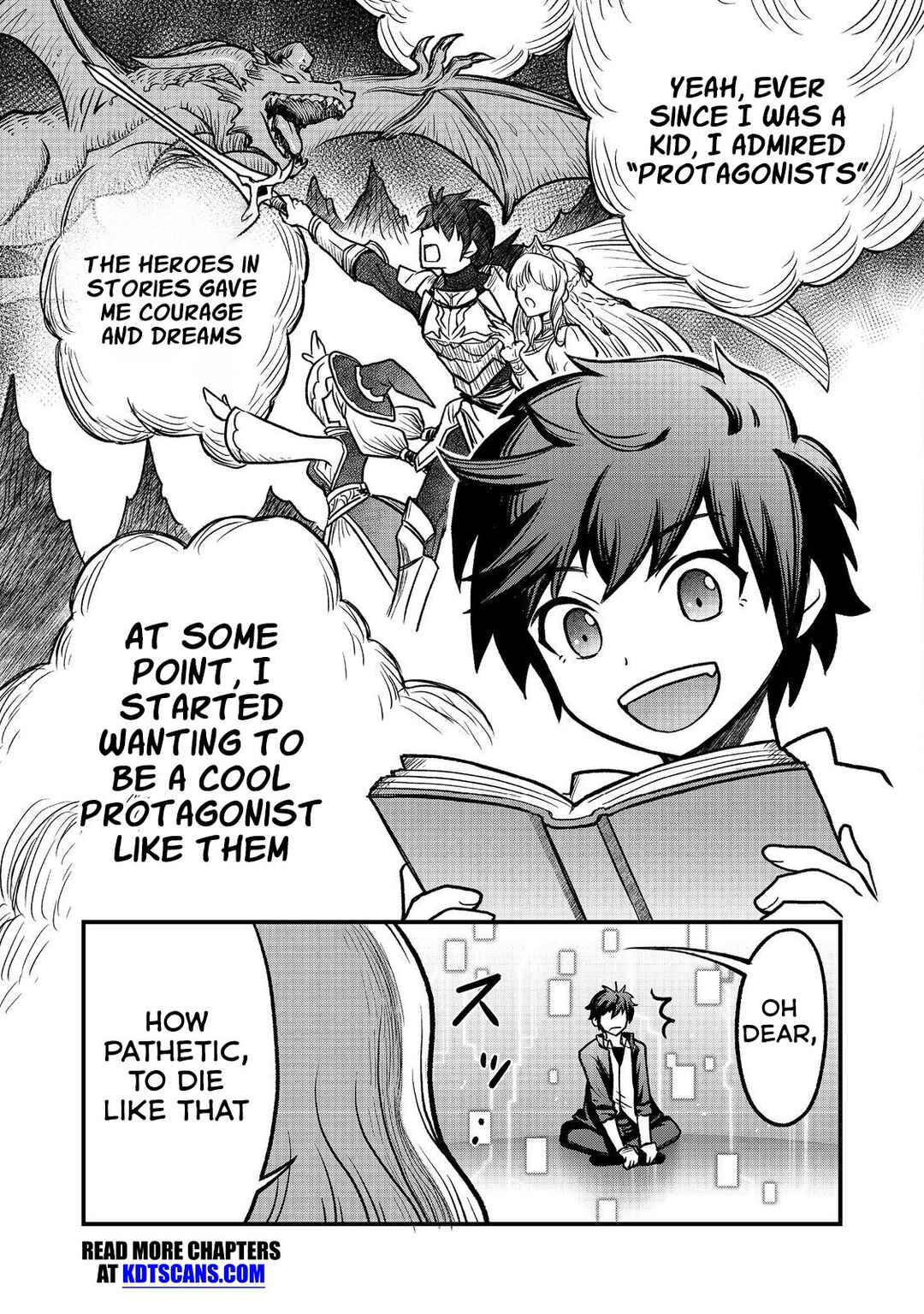 Page 7 Chapter 1 Jibun no koto o shujinkouda to shinjite yamanai fumidai ga, shujinkou o fumidai da to kanchigai shite, yuushou shite shimau o-hanashi desu