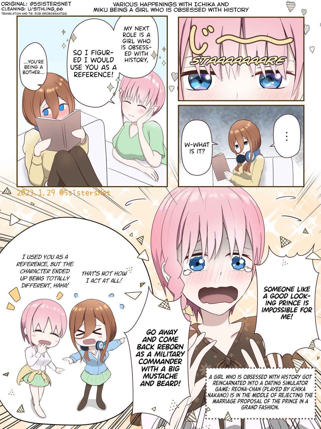 Page 1 Chapter Unknown_47bb 5Toubun no Hanayome - Various Happenings with Ichika and Miku Being a Girl Who Is Obsessed with History (Doujinshi)