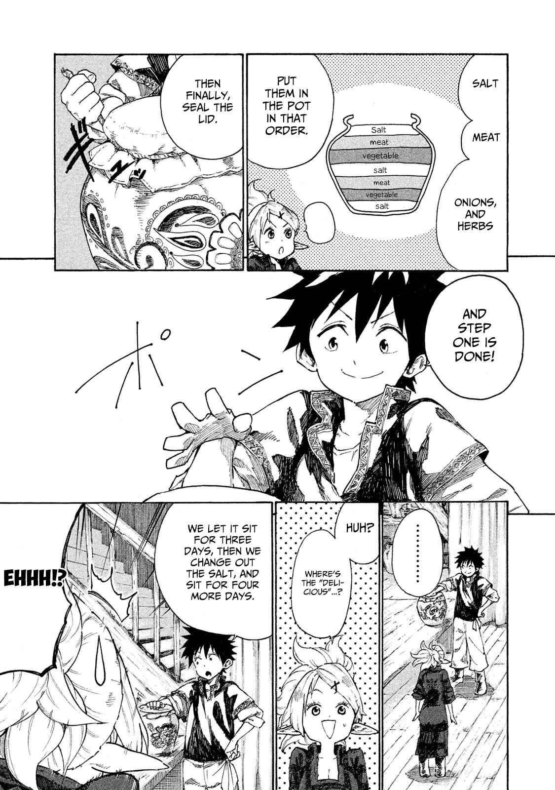Page 12 Chapter 7 Mazumeshi Elf to Yuuboku gurashi