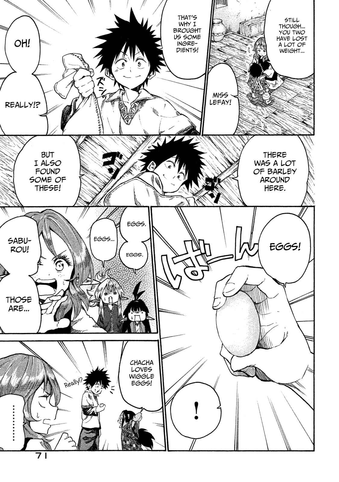 Page 19 Chapter 13 Mazumeshi Elf to Yuuboku gurashi