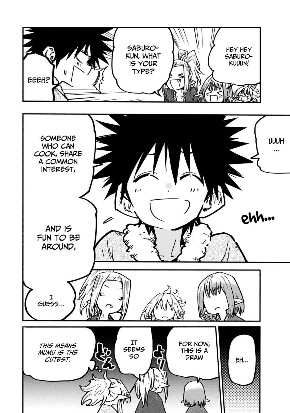 Page 28 Chapter 59 Mazumeshi Elf to Yuuboku gurashi