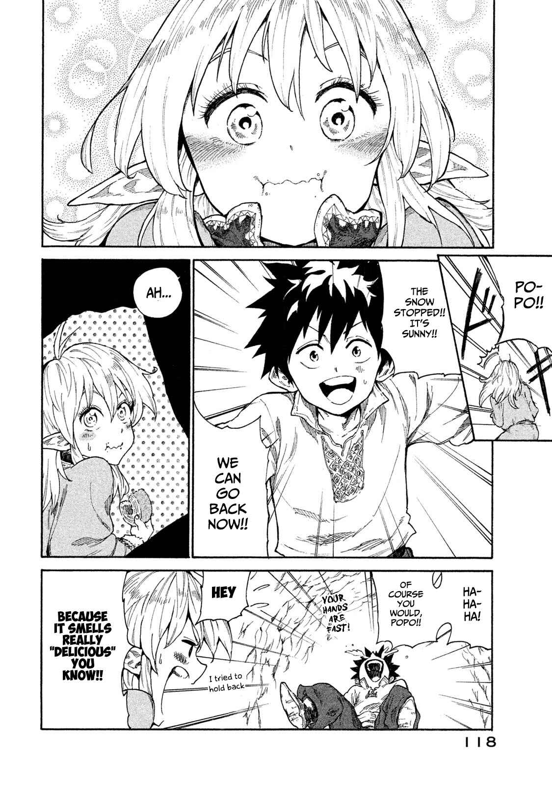 Page 18 Chapter 9 Mazumeshi Elf to Yuuboku gurashi